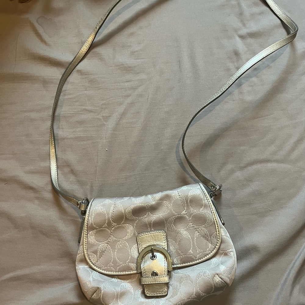Coach small silver purse